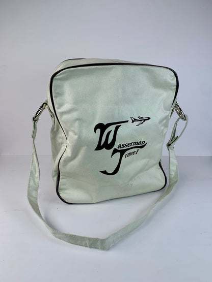 Vintage Purse - Footed Canvas Shoulder Bag - Wasserman Travel Agency - Vacaville, CA