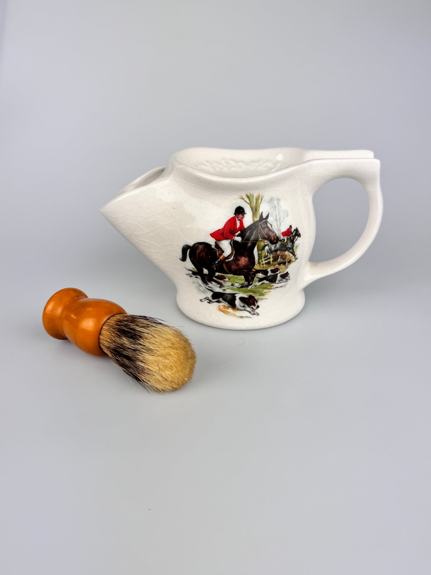 Vintage Fox Chase Shaving Mug w/ Brush