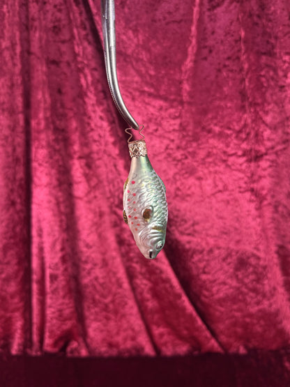 Vintage Christmas - HandblownGlass Ornament - Bass Fish - Inge Glas - Germany