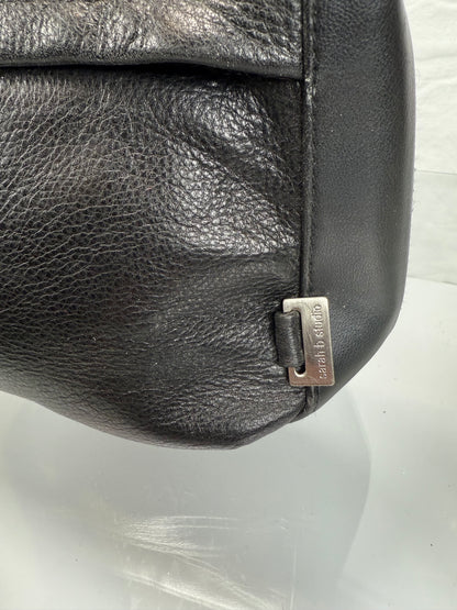 Vintage Purse - Black Leather Sharon B. Studio Cross Body Bag