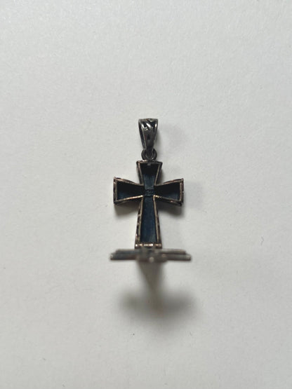 Vintage Jewelry - Pendant Locket - Hinged Crucifix - 925 Sterling Silver