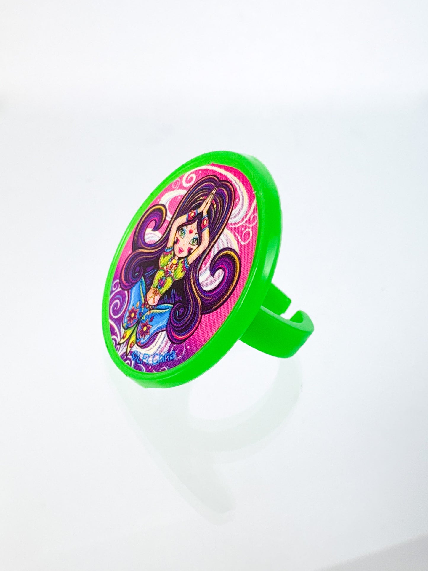 Vintage Ring - Y2k Lisa Frank Novelty Plastic Ring - Genie