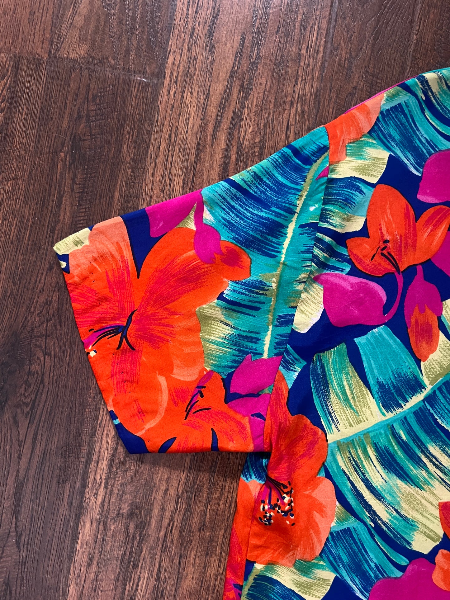 Vintage Norton McNaughton Tropical Two Piece Set - Bright Hawaiian Florals - Medium