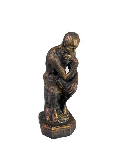 Vintage Thinking Man Statue - Book End