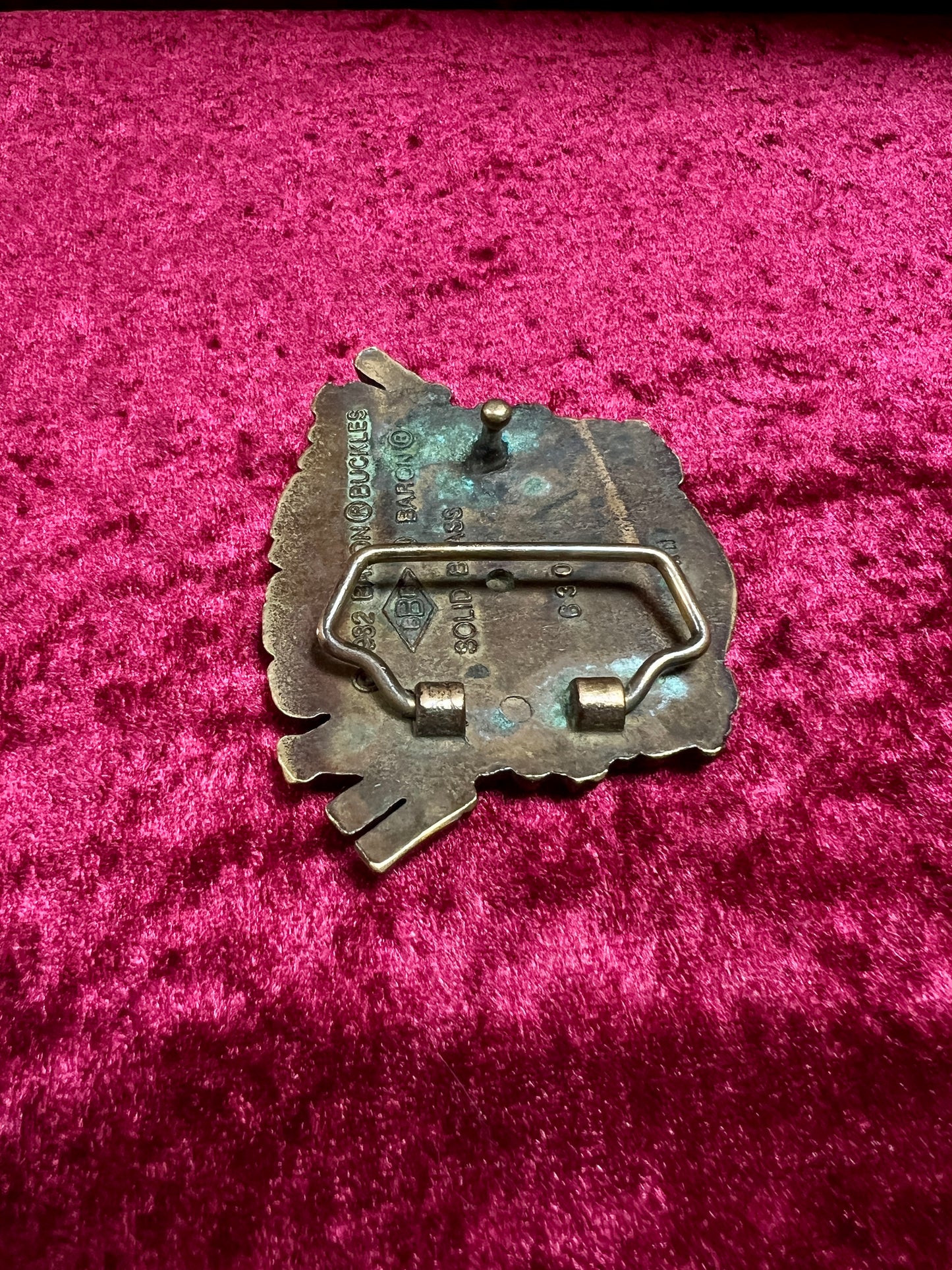 Vintage Solid Brass Belt Buckle - Löwenbräu Munich Brewery Crest - 1982 Baron Buckles