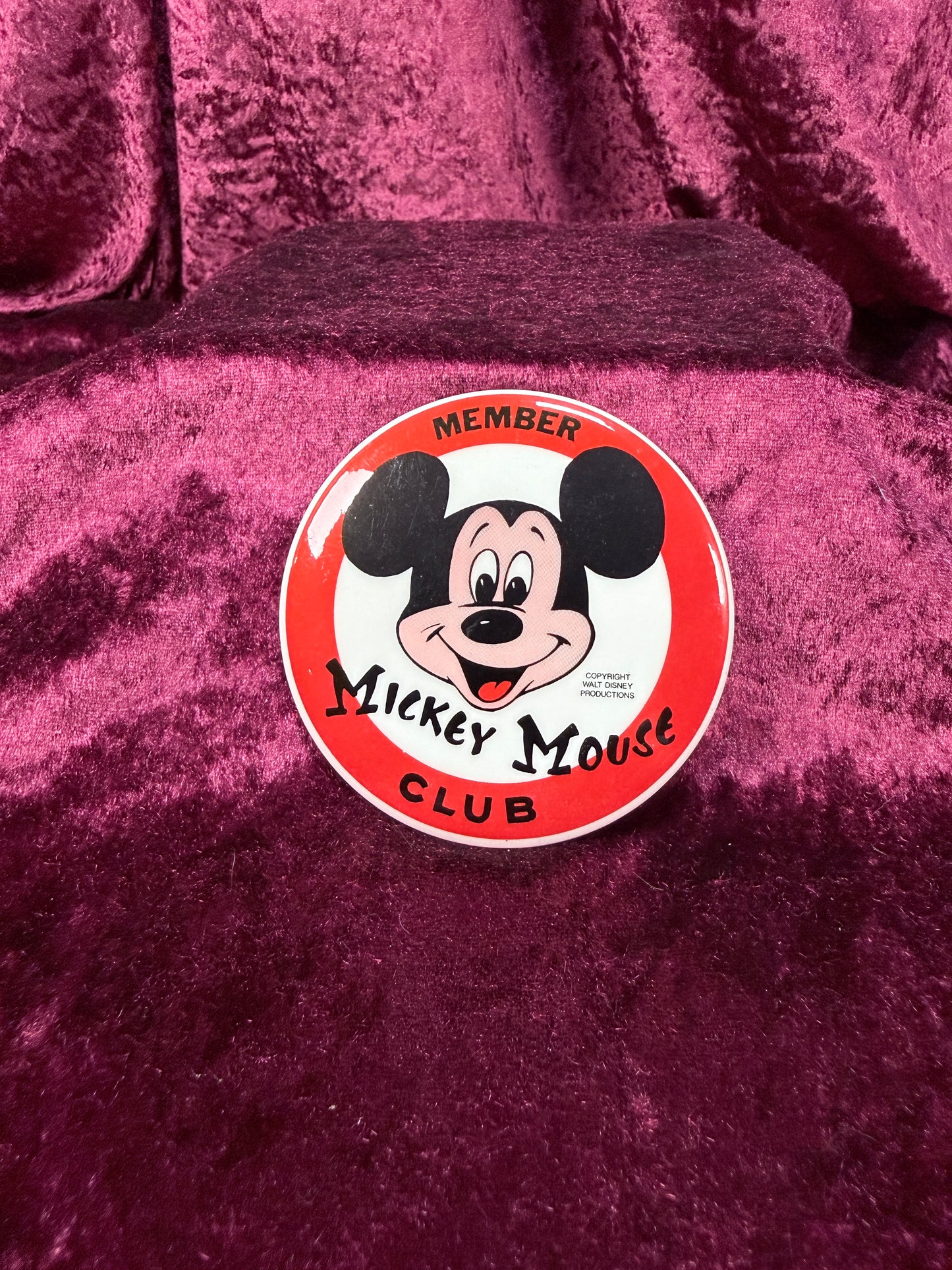 Vintage Metal Button – Mickey Mouse Club Member Pinback