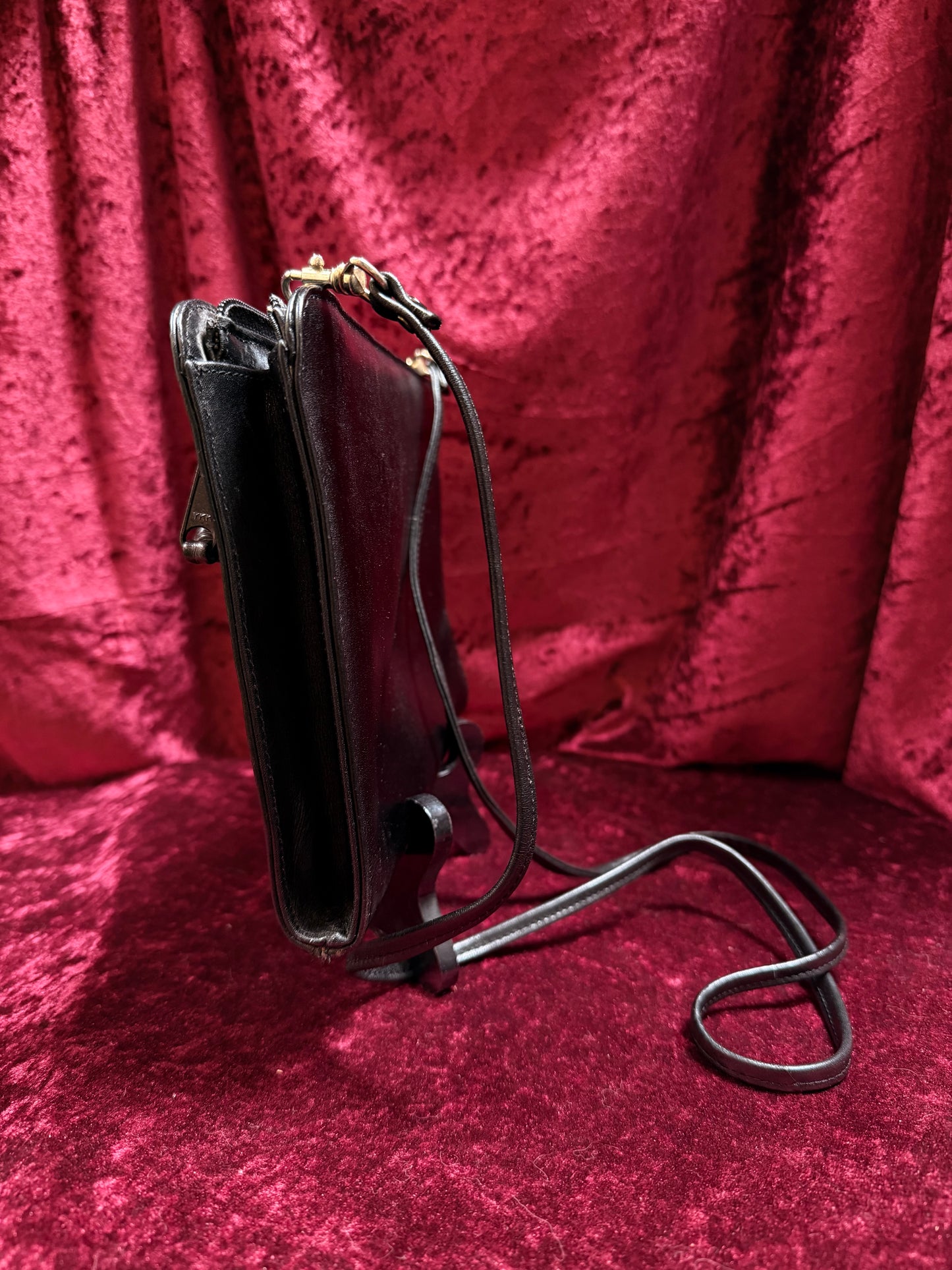 Vintage Accessories - Saks Fifth Avenue Black Clutch with Detachable Shoulder Strap