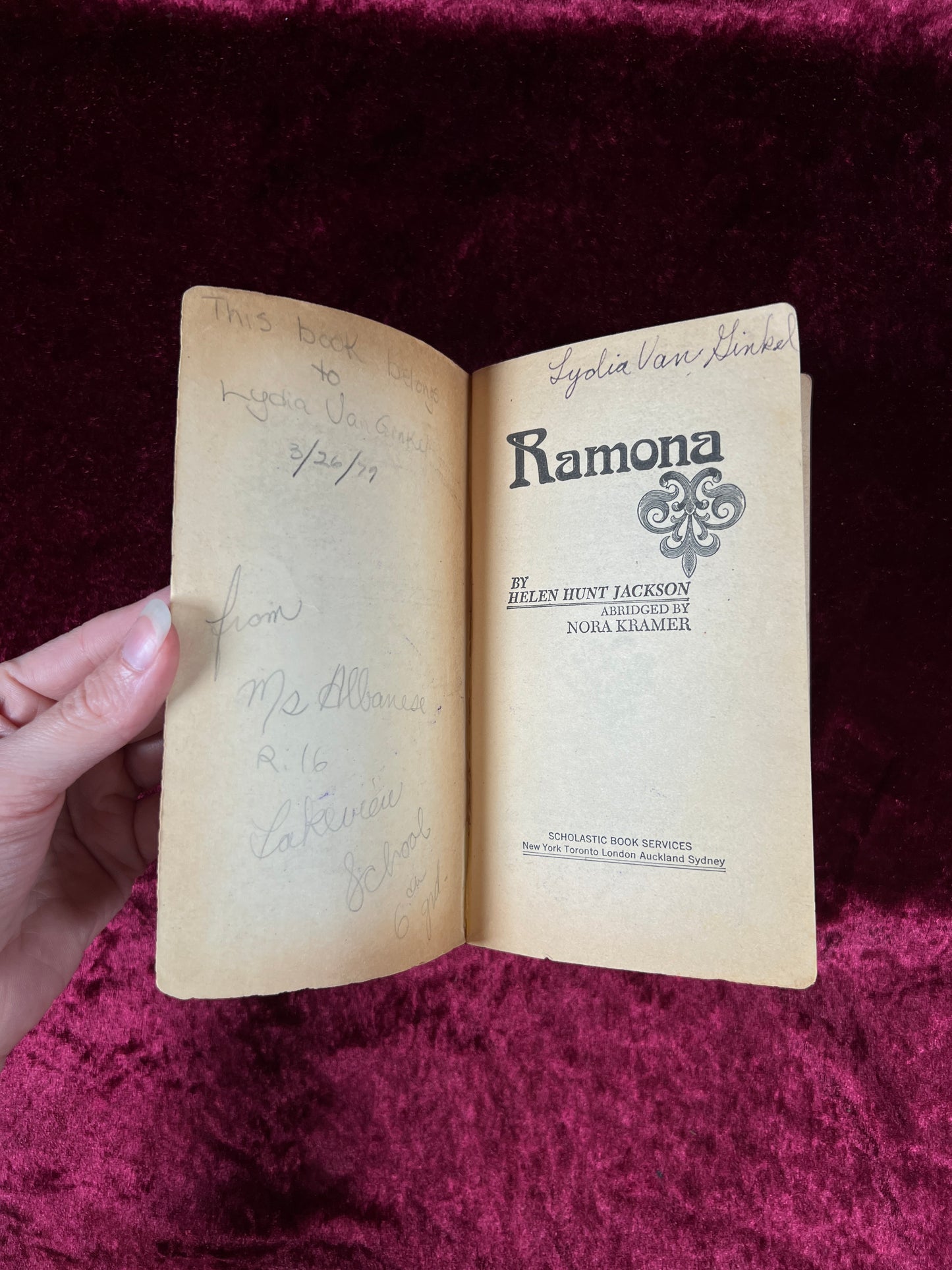 Vintage Paperback Book – Ramona Abridged Edition 1973 Scholastic