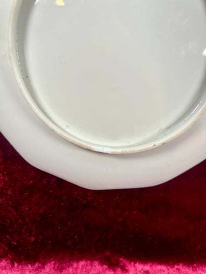 Vintage Trinket Dish - Porcelain Ring Dish / Serving Tray - Hand Painted Roses - Mary Park