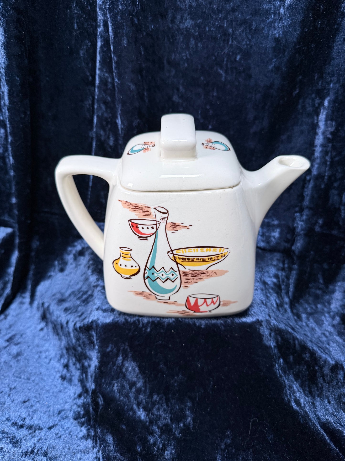 Vintage Ceramic Stanford Sebring Teapot – Atomic Pottery Design Model 509-B