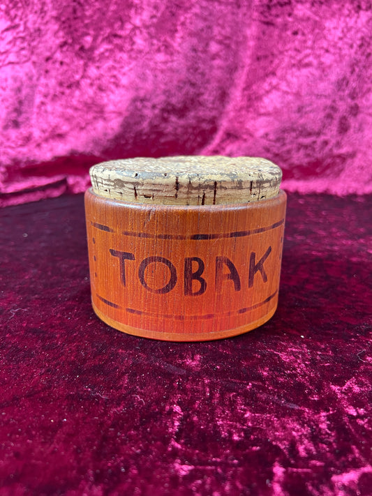 Vintage Tobacciana - Tobacco Container - Genuine Teakwood - Sowe - Sweden