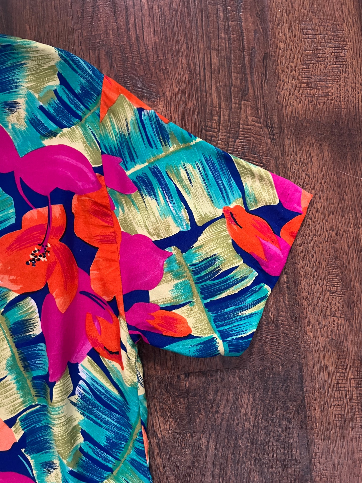 Vintage Norton McNaughton Tropical Two Piece Set - Bright Hawaiian Florals - Medium