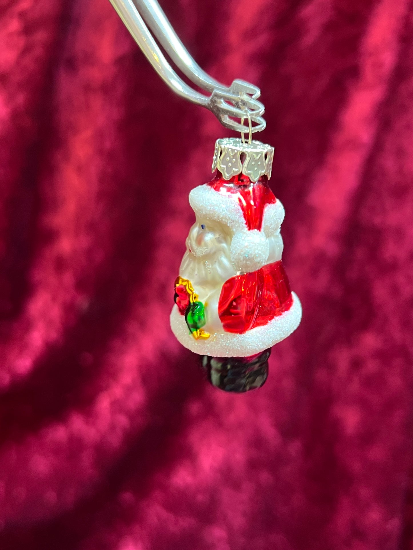 Vintage Christmas - Miniature Blown Glass Ornament - Santa Claus