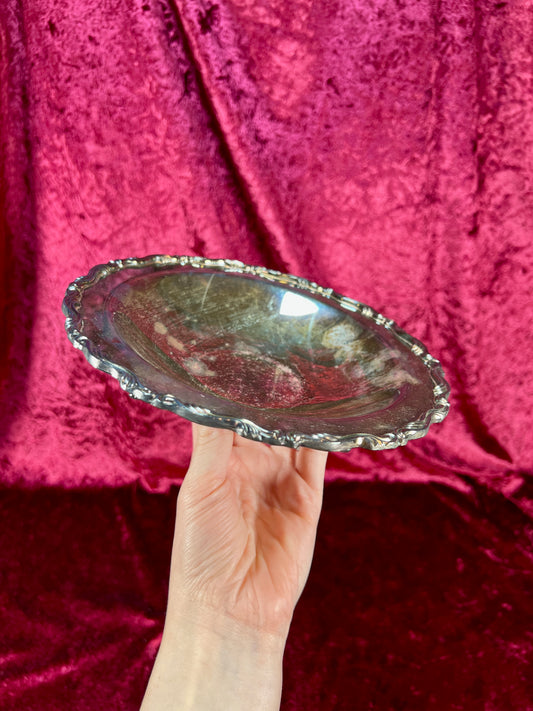 Vintage Silverplate Bowl – Tri-Footed Serving Dish by WM. A Rogers