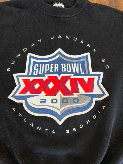 Vintage Clothing - Crewneck Sweatshirt - Super Bowl 2000 - Atlanta, Georgia - X-Large - Logo Athletic
