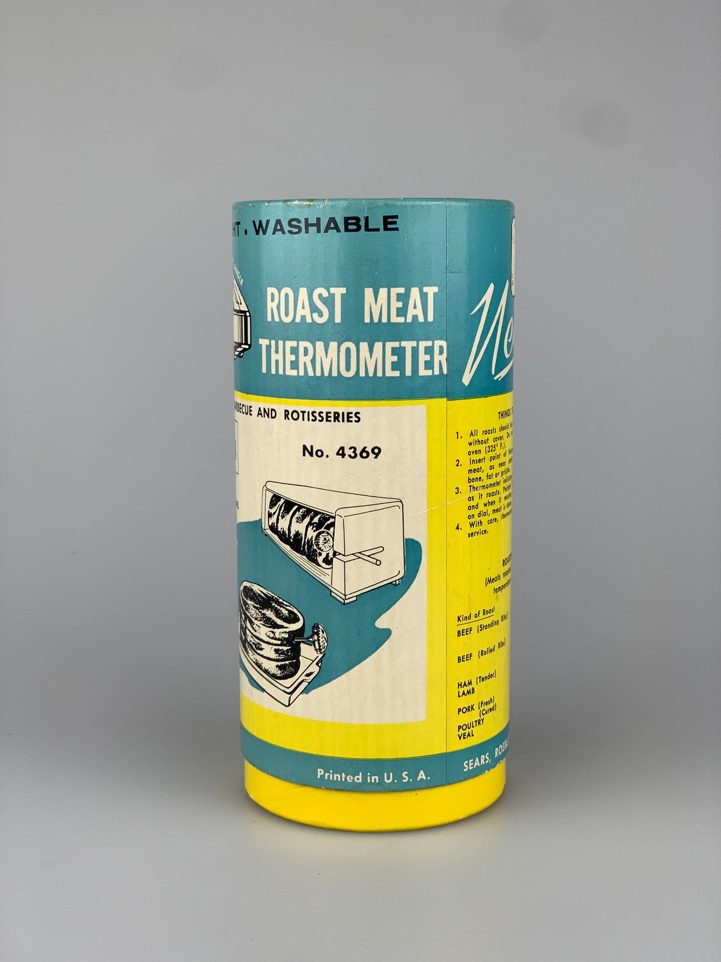 Vintage 1950s Mid Century Modern Sears Maid of Honor Roast Meat Thermometer