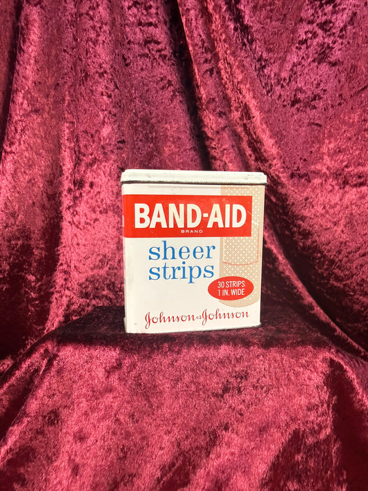Vintage Medicine Cabinet - Mid Century - Johnson & Johnson Band-Aid Brand Tin