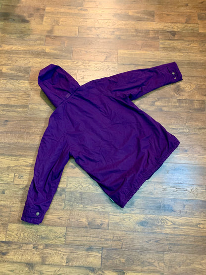 Vintage Pacific Trail Outdoor Fleece Lined Hooded Jacket - Eggplant Purple - Medium