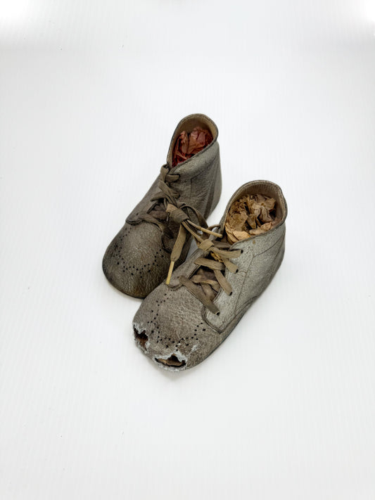 Antique Haunted "Baby Deer" Doll Shoes - Made in USA