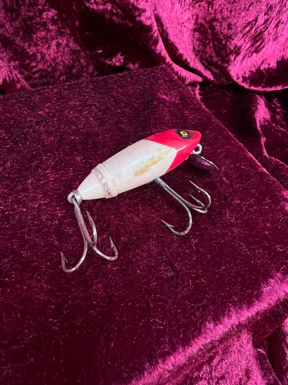 Vintage South Bend Fish-Obite Fishing Lure - Red Head Plug with Original Box
