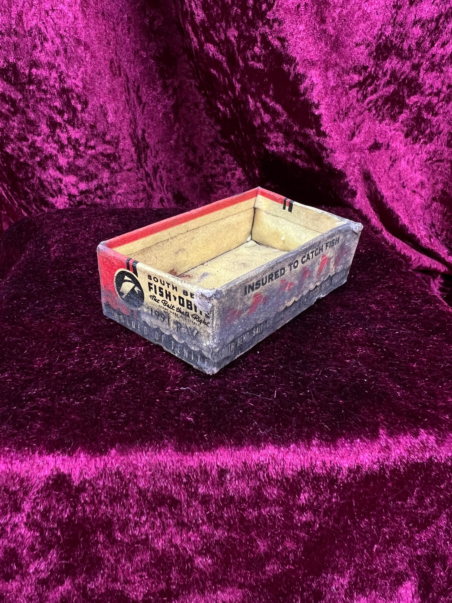 Vintage South Bend Fish-Obite Fishing Lure - Red Head Plug with Original Box