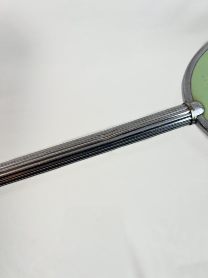 Vintage Hand Mirror - Sage Green Art Deco