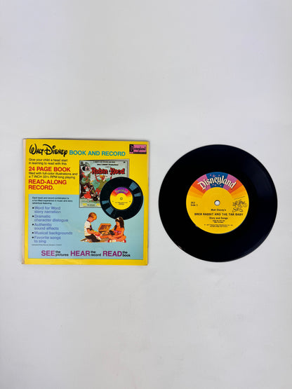 Vintage 7” Vinyl Book & Record - Disney's The Story of Brer Rabbit and the Tar Baby - 1977