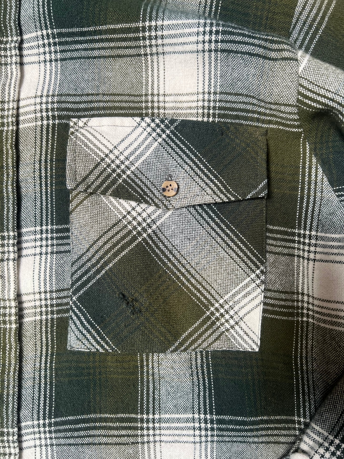 Vintage Clothing - Flannel Shirt - Green Plaid - Large - Back Packer Sportswear