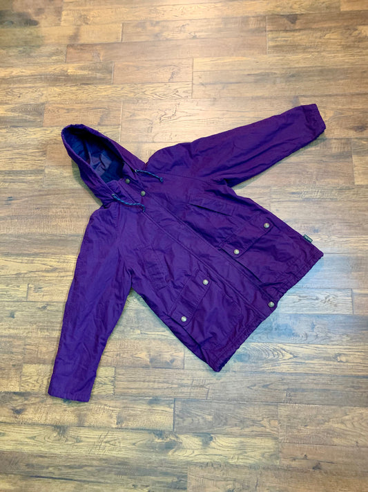 Vintage Pacific Trail Outdoor Fleece Lined Hooded Jacket - Eggplant Purple - Medium