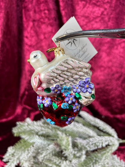 Vintage Christmas - Handblown Glass Ornament - Wings Of Love - Christopher Radko - 2001