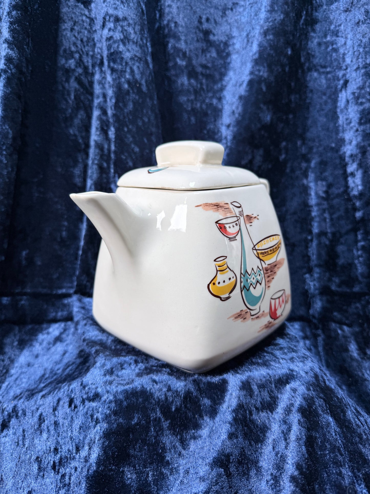 Vintage Ceramic Stanford Sebring Teapot – Atomic Pottery Design Model 509-B