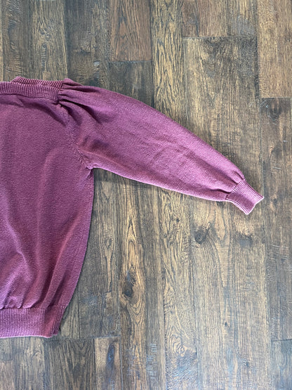 Vintage Clothing - Embellished Knit Sweater - Pink - Medium - Cervelle