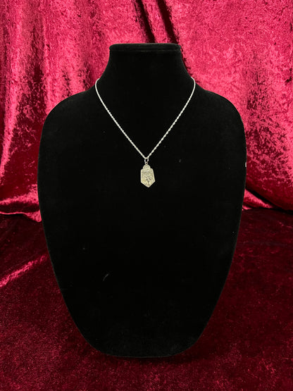 Vintage Sterling Silver Religious Pendant - Saint Christopher Catholic Medal