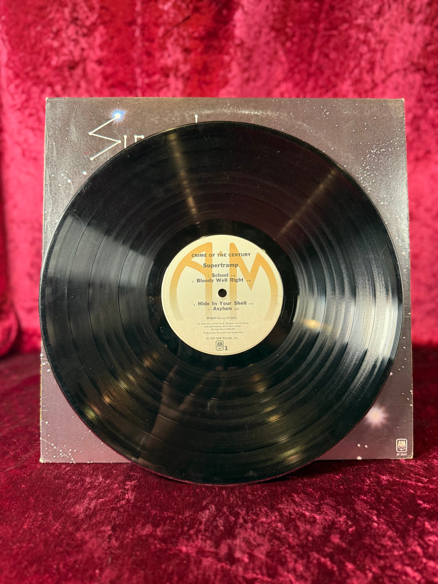 Vintage 12" Vinyl Record - Supertramp - Crime of the Century - A&M Records - 1974