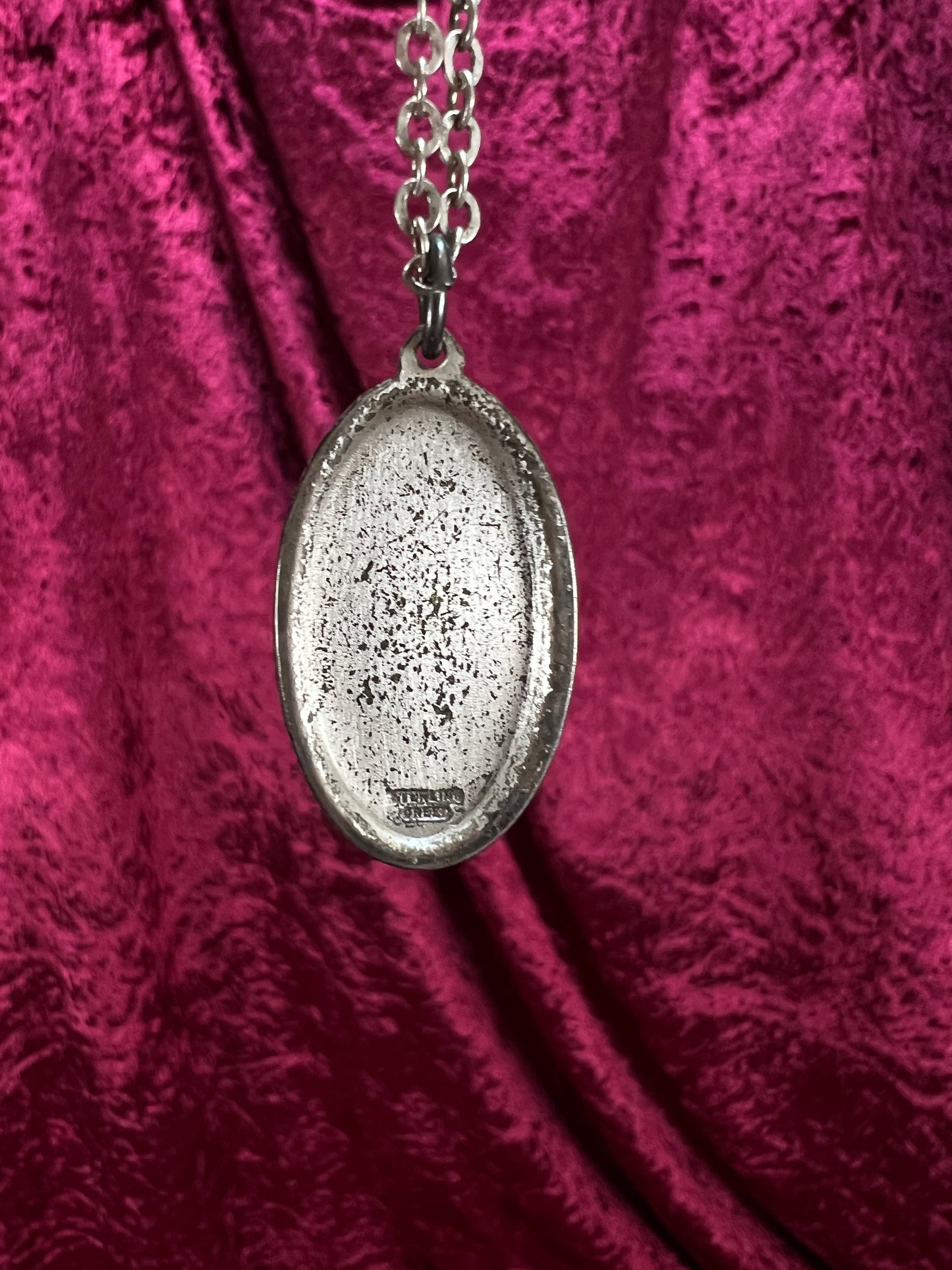 Vintage Sterling Silver Saint Christopher Necklace - Religious Medal Pendant