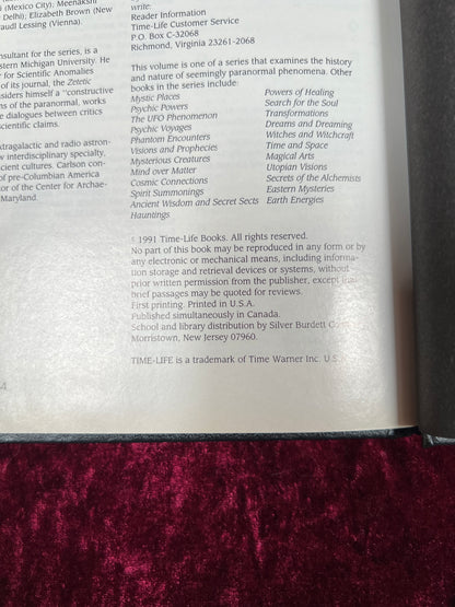 Vintage Hardcover Coffee Table Book - Time Life Mysteries Of The Unknown - Cosmic Duality
