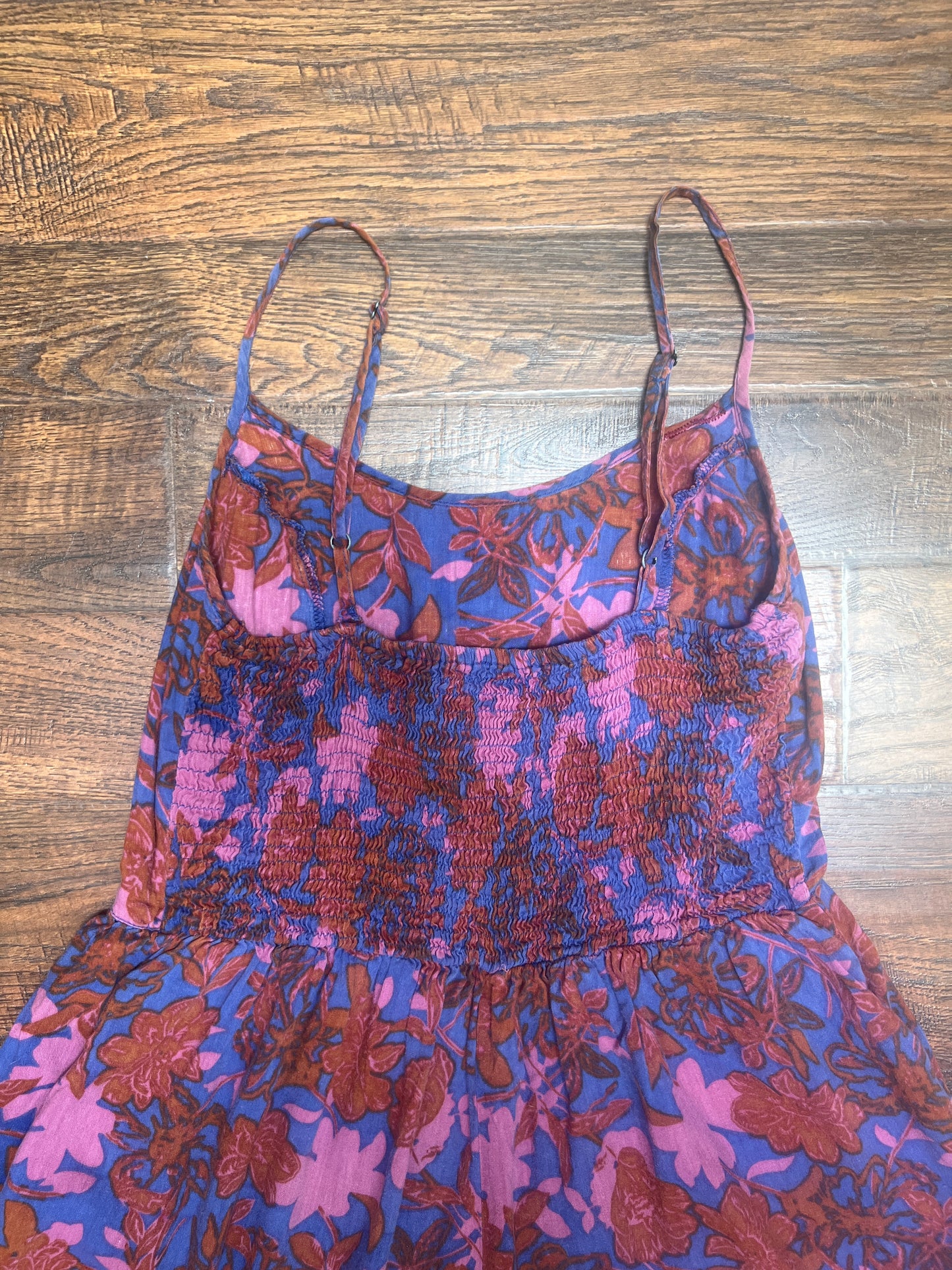 Clothing - Spaghetti Strap Romper - Pink And Blue Floral Print - Small - Fire Los Angeles