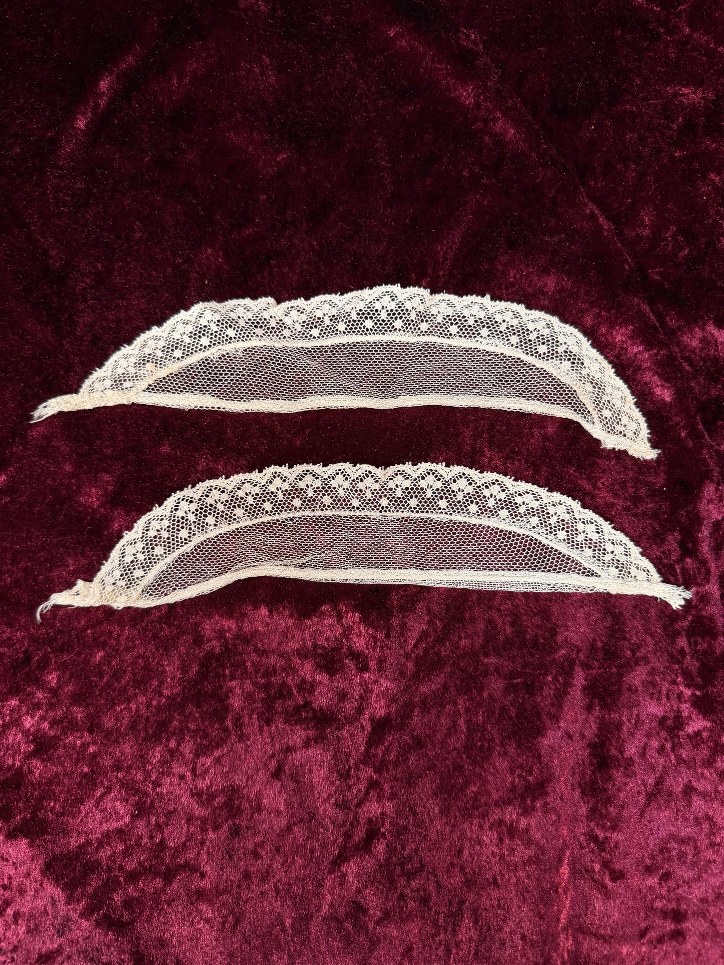 Vintage Lace Collar Trim Set – Delicate Mesh Scalloped Insert Panels