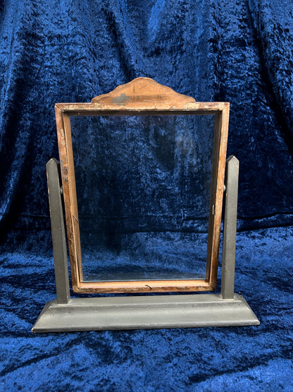 Antique Art Deco Tabletop Picture Frame – Silver Tone Ornate Tilt Design