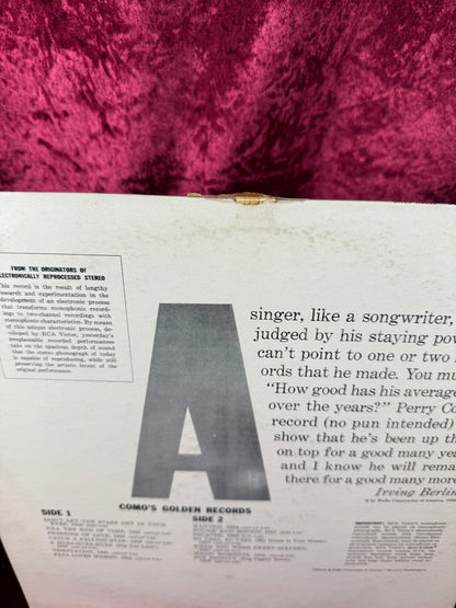 Vintage 12" Vinyl Record - Perry Como - Como's Golden Records - RCA Records - 1958