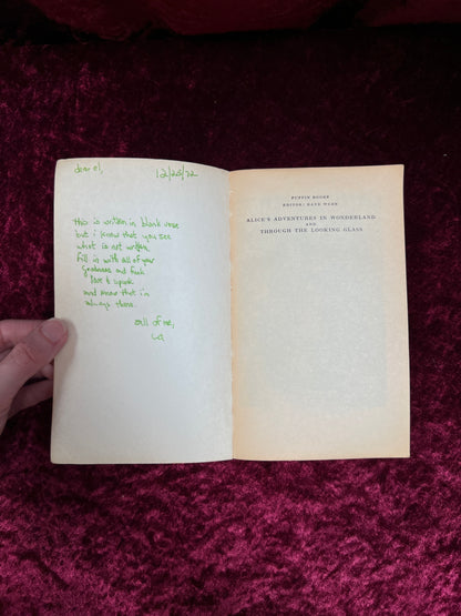 Vintage Paperback Book - Alice's Adventures in Wonderland and Through the Looking Glass - Lewis Carroll - Puffin 1972