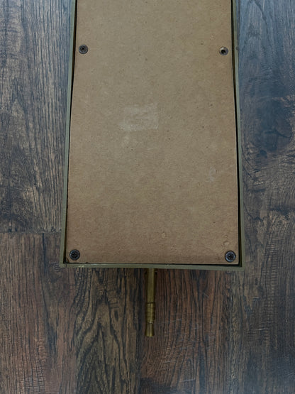 Vintage Burwood Products Mirrored Candle Sconce - Gold Faux Bamboo Framed