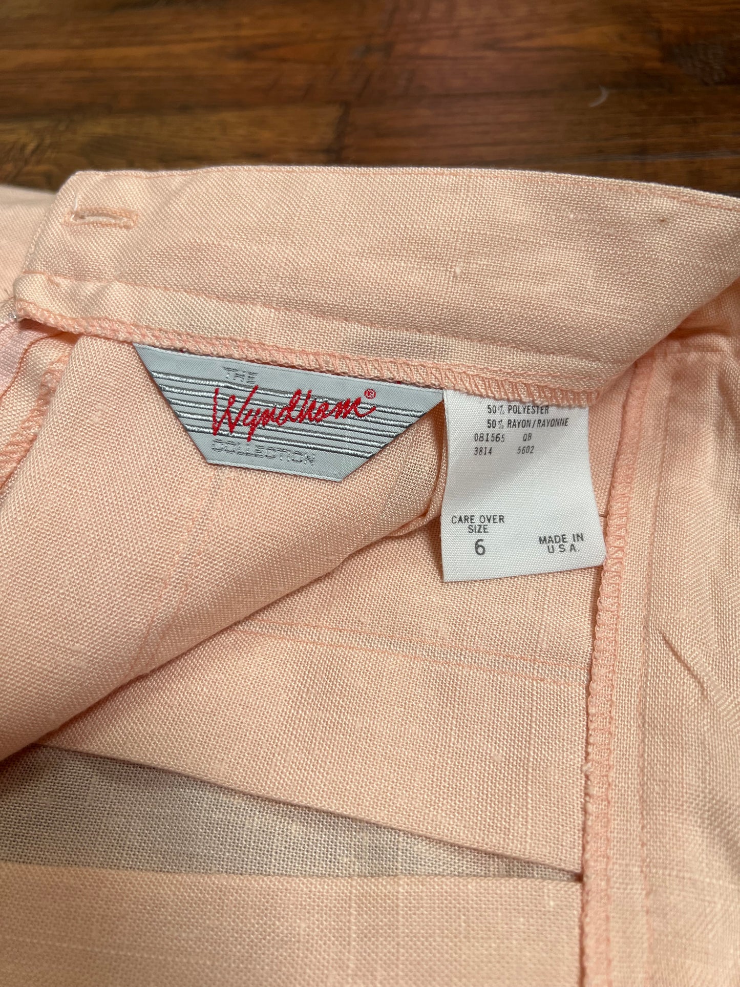 Vintage Clothing - A-Line Pleated Skirt - Peachy Pink - The Wyndham Collection - X-Small