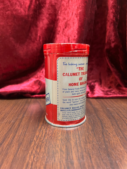 Vintage Kitchen - Tin - Calumet Double Acting Baking Powder - 7 Ounces