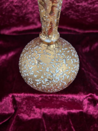 Vintage Ceramic Bud Vase – Dixon Art Studio Gold Textured Mid Century Design