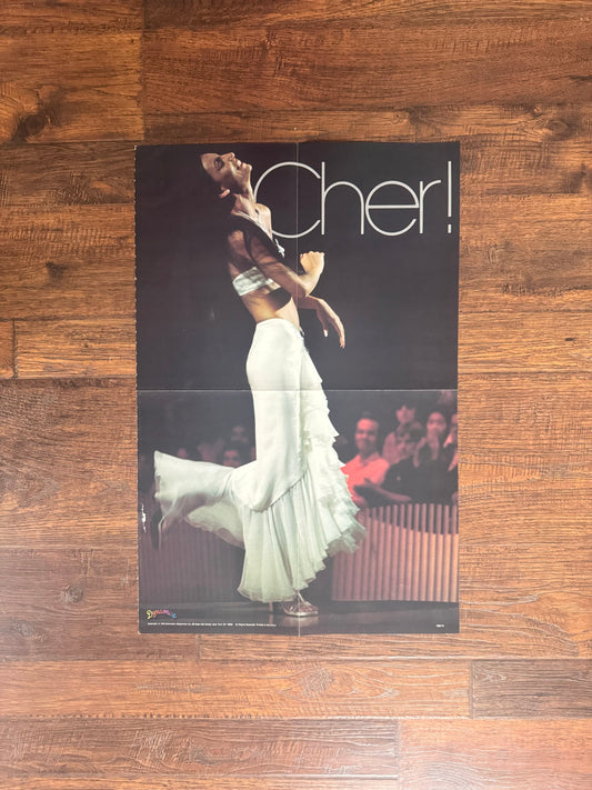 Vintage Dynamite Magazine Insert Poster - 1970s - Cher! Stage Shot