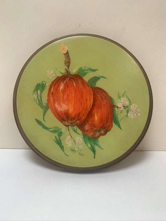 1976 Wood Wall Plaque - Apples on a Branch