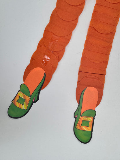 Vintage Halloween Decoration - Beistle 1990s Action Dancer Crepe Paper Die Cut - Witch