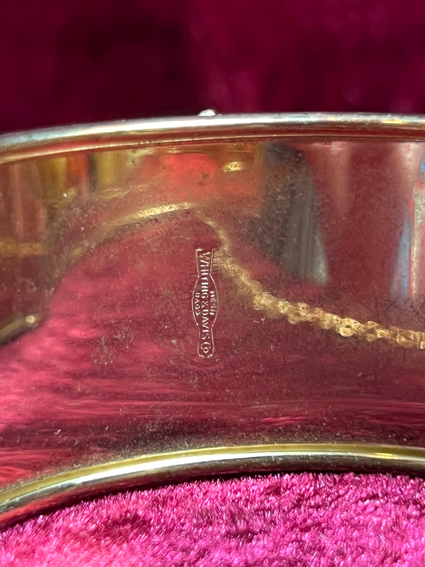 Vintage Jewelry - Chunky Cuff Bracelet - Gold Tone - Egyptian Revival - Whiting & Davis Co.