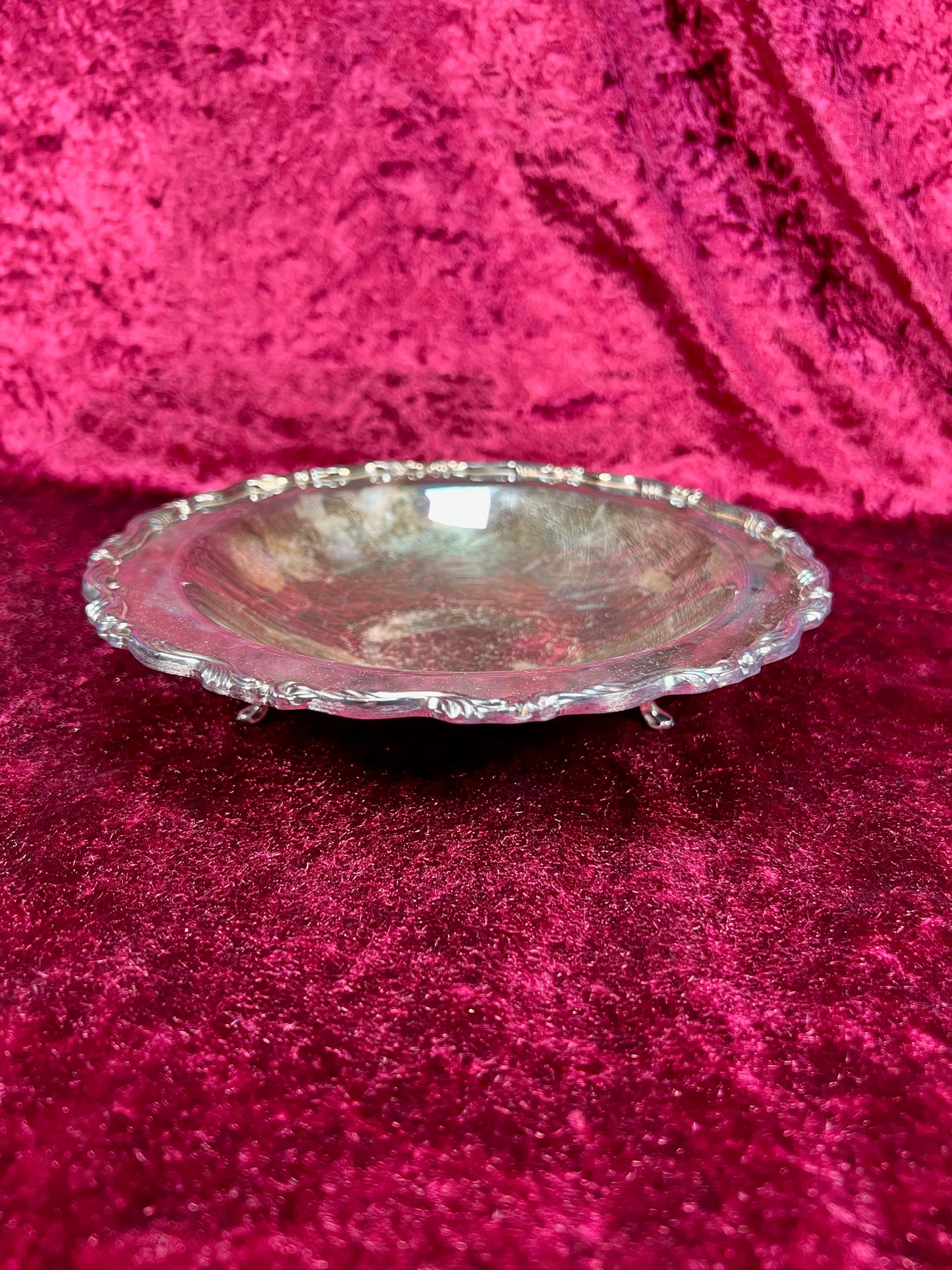Vintage Silverplate Bowl – Tri-Footed Serving Dish by WM. A Rogers